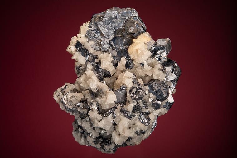 GALENA (SPINEL law twin) with DOLOMITE