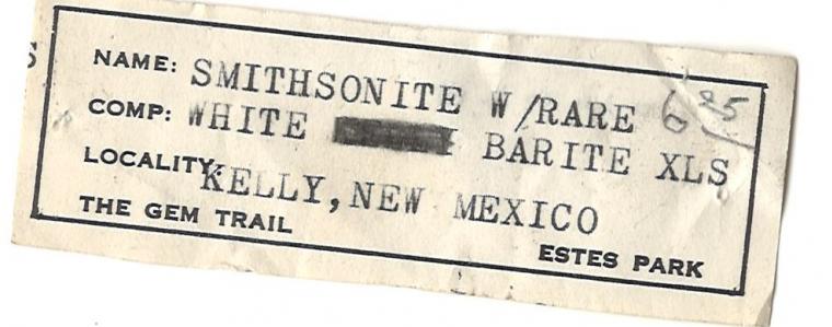 SMITHSONITE with CALCITE and BARITE