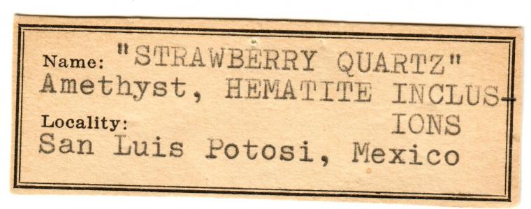 QUARTZ var. Strawberry QUARTZ