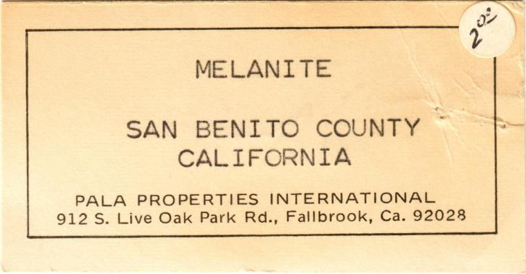 ANDRADITE var. Melanite