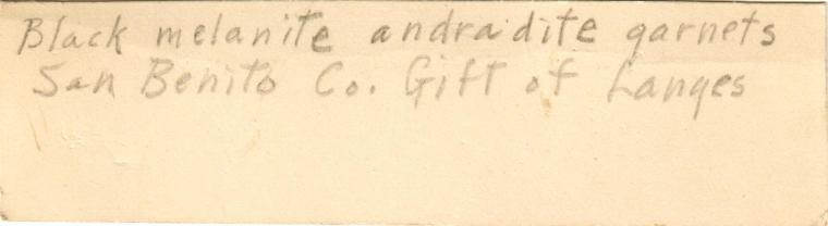 ANDRADITE var. Melanite