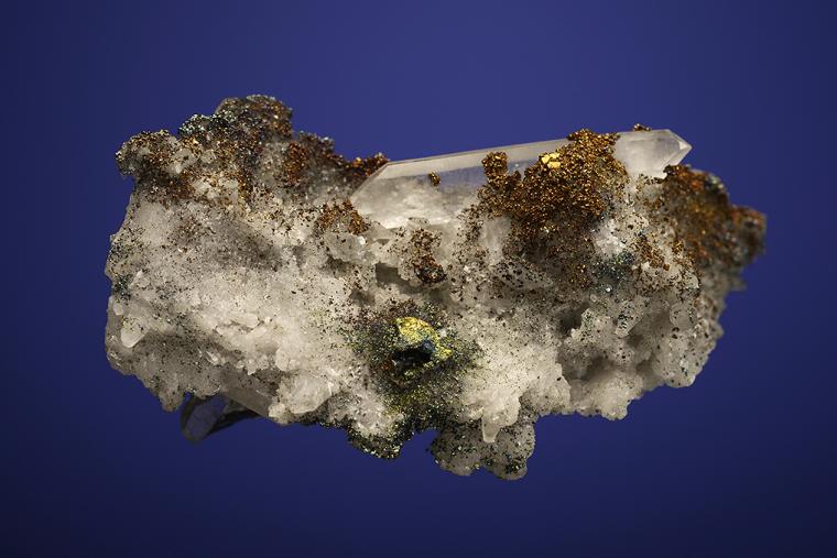 QUARTZ with TETRAHEDRITE, CHALCOPYRITE, CALCITE and DOLOMITE