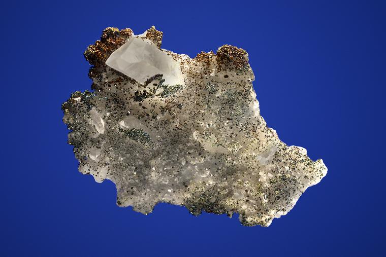 QUARTZ with CHALCOPYRITE, CALCITE and DOLOMITE