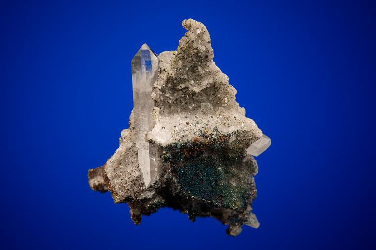 QUARTZ with CHALCOPYRITE, CALCITE and DOLOMITE