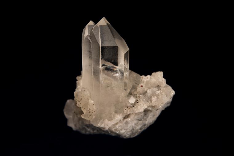 QUARTZ with CHALCOPYRITE, CALCITE and DOLOMITE