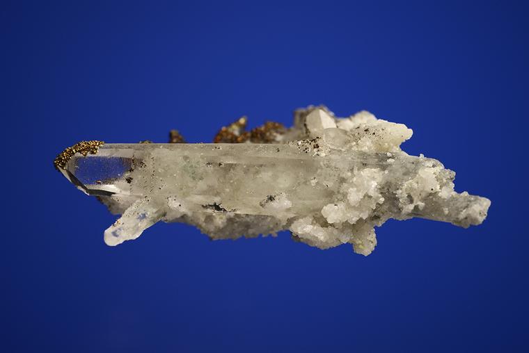 QUARTZ with CHALCOPYRITE, CALCITE and DOLOMITE