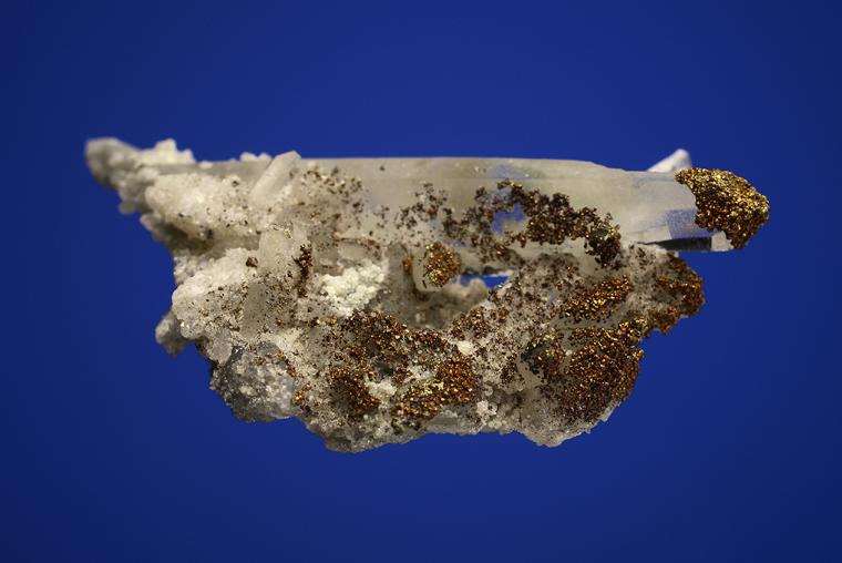 QUARTZ with CHALCOPYRITE, CALCITE and DOLOMITE