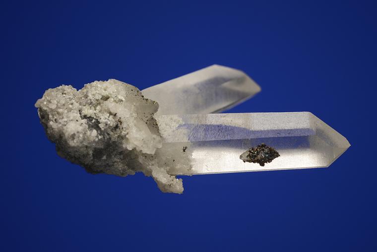 QUARTZ with CHALCOPYRITE, CALCITE and DOLOMITE