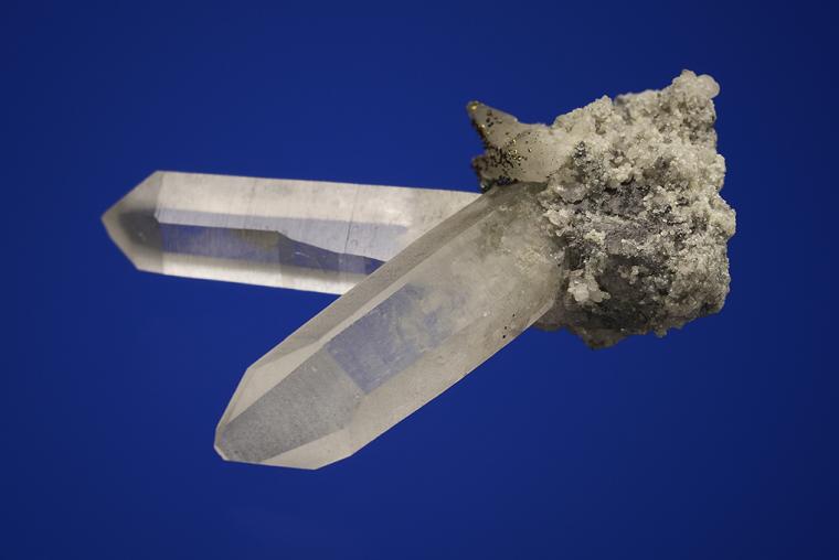 QUARTZ with CHALCOPYRITE, CALCITE and DOLOMITE