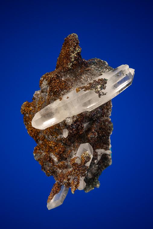 QUARTZ with CHALCOPYRITE, CALCITE and DOLOMITE