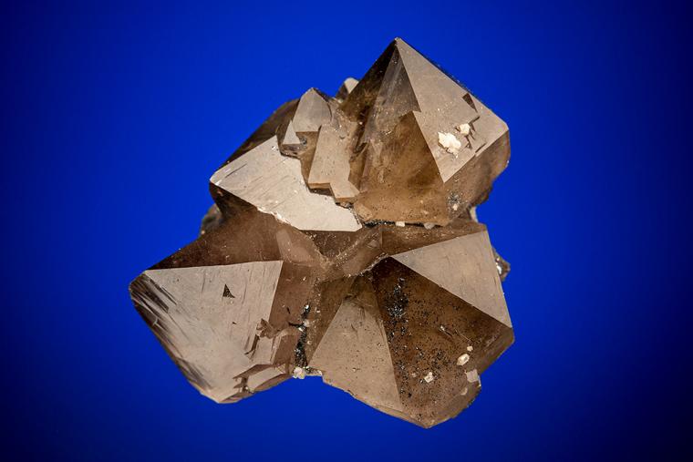 QUARTZ var. Smoky on HEMATITE