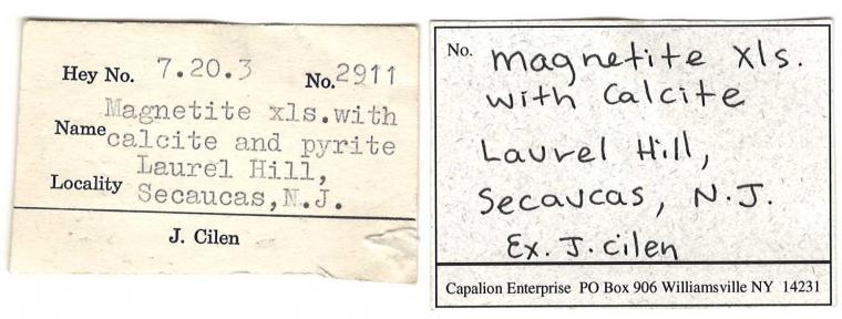 MAGNETITE with CALCITE and PYRITE