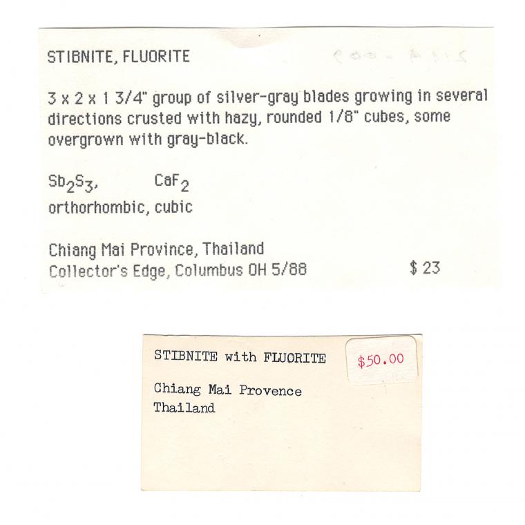 STIBNITE with FLUORITE