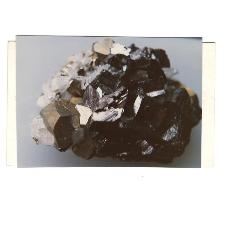 ENARGITE with PYRITE on QUARTZ
