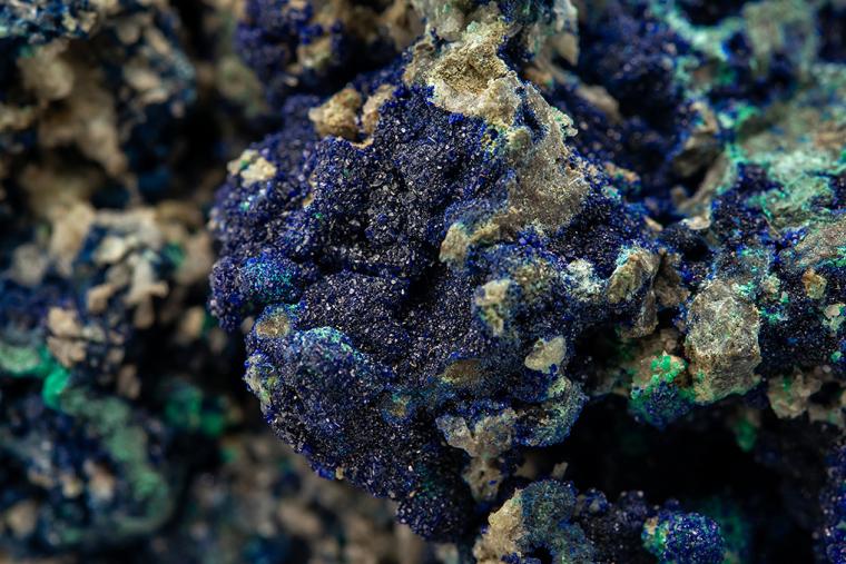 AZURITE with MALACHITE