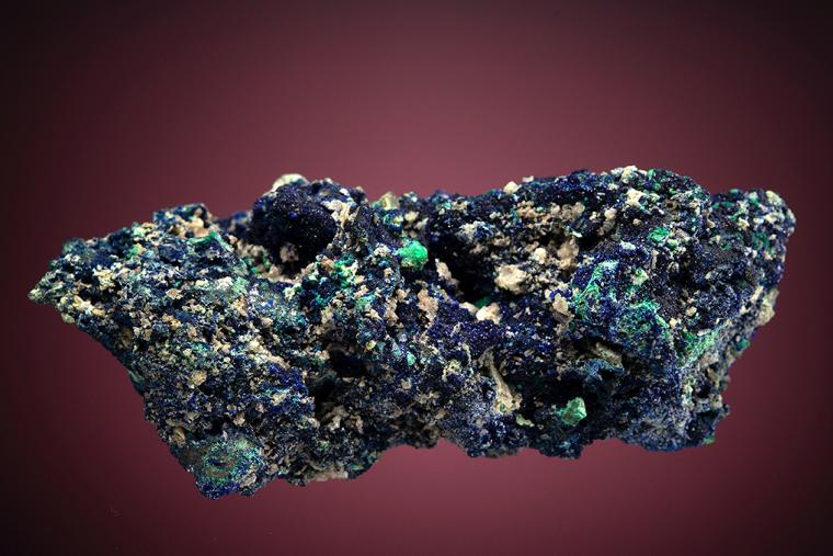 AZURITE with MALACHITE