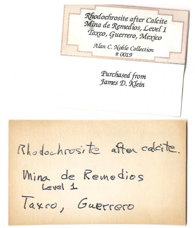 RHODOCHROSITE after CALCITE