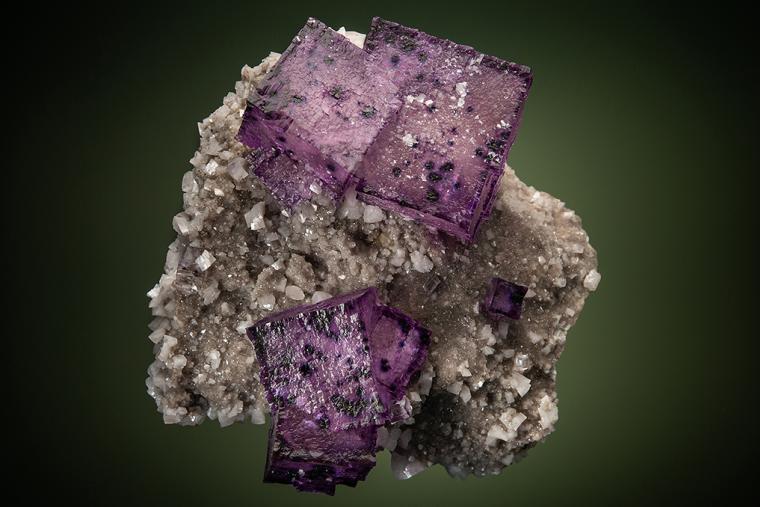 FLUORITE on DOLOMITE
