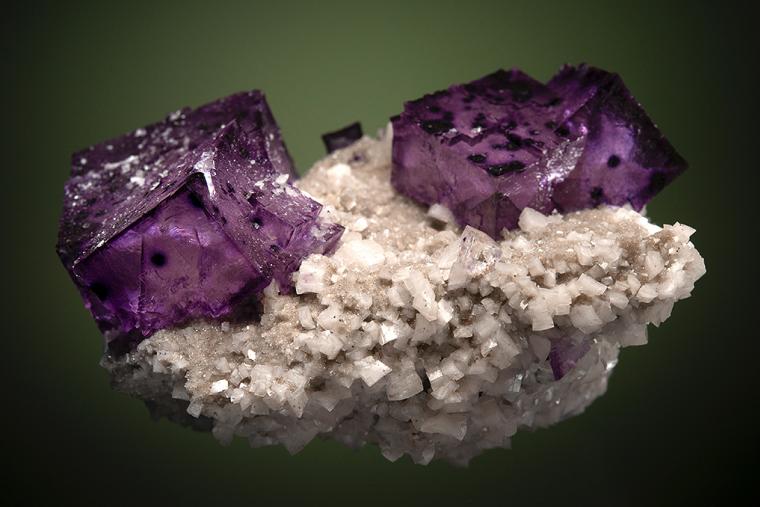 FLUORITE on DOLOMITE