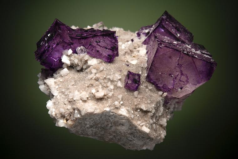 FLUORITE on DOLOMITE