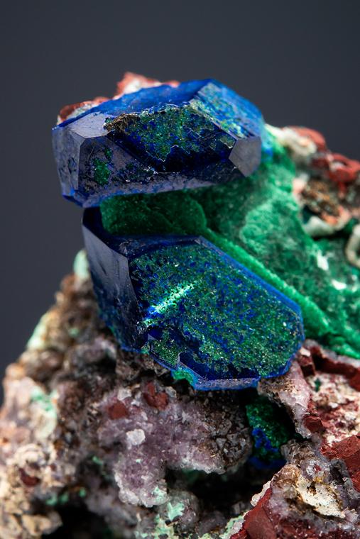 AZURITE with MALACHITE