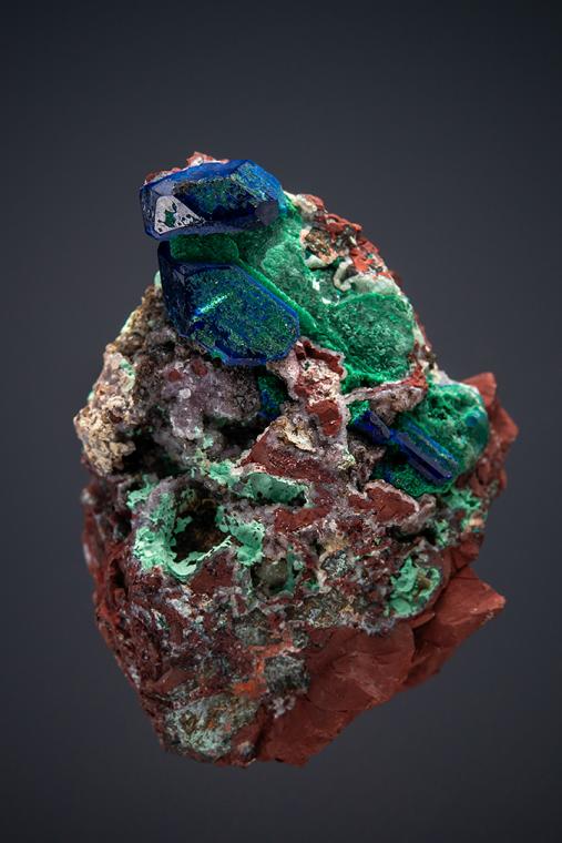 AZURITE with MALACHITE
