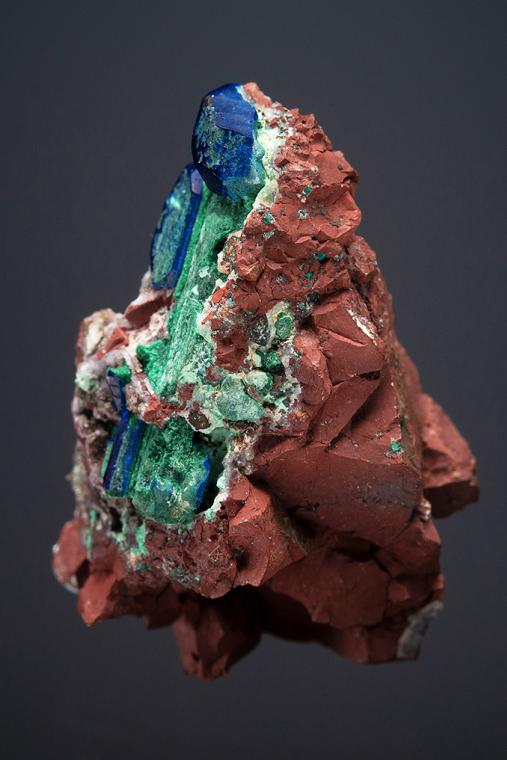 AZURITE with MALACHITE