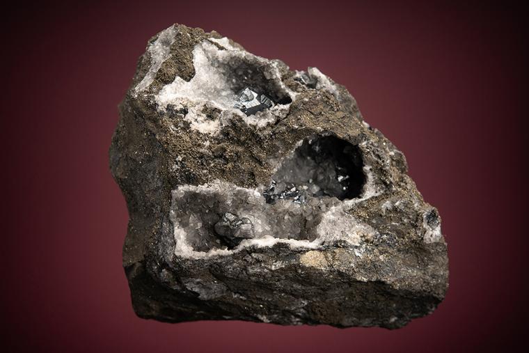 CHALCOCITE on CALCITE