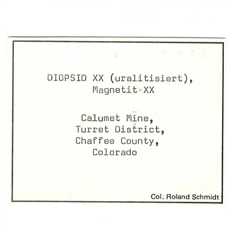 ACTINOLITE after DIOPSIDE 