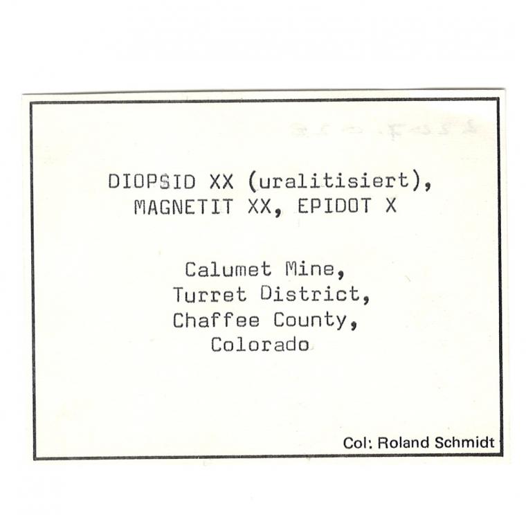 ACTINOLITE after DIOPSIDE 