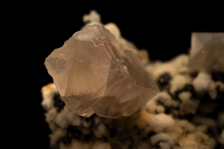 FLUORITE on QUARTZ