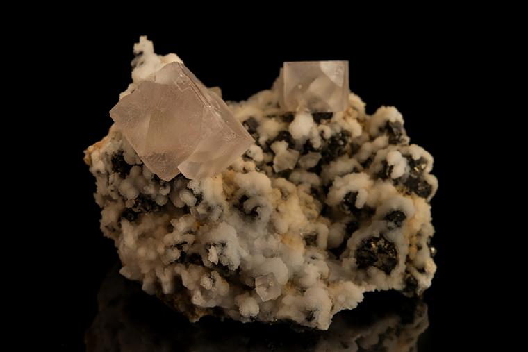 FLUORITE on QUARTZ