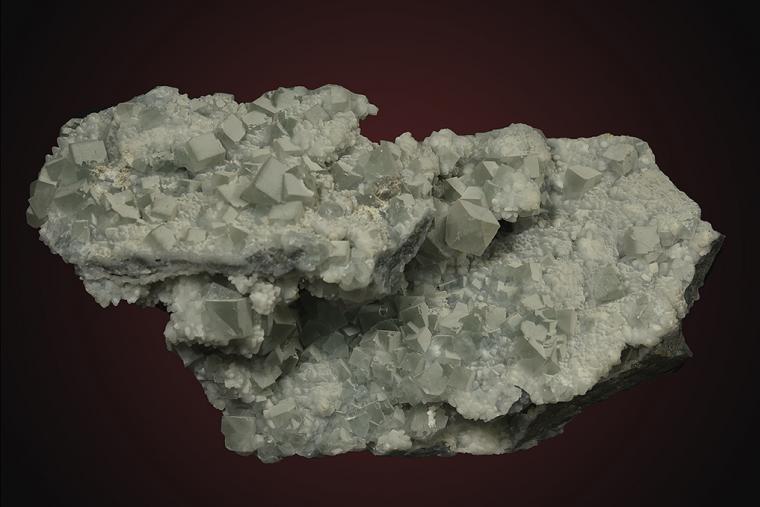 FLUORITE on QUARTZ