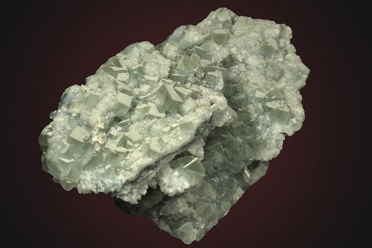 FLUORITE on QUARTZ