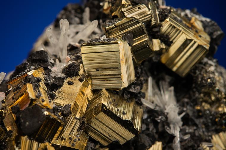 PYRITE with QUARTZ and SPHALERITE