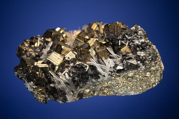 PYRITE with QUARTZ and SPHALERITE