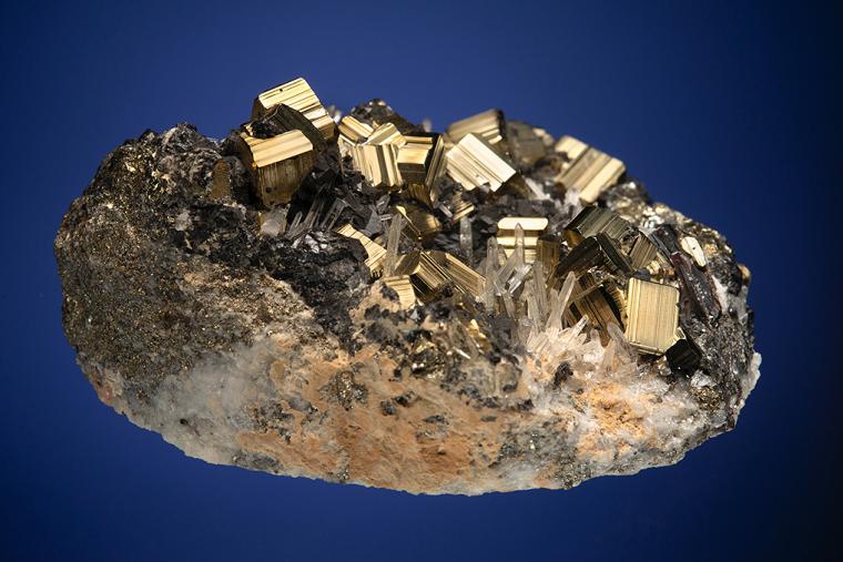 PYRITE with QUARTZ and SPHALERITE