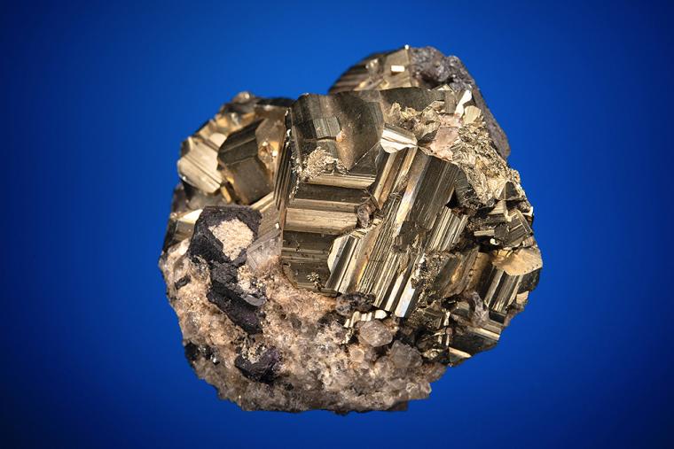 PYRITE with FLUORITE