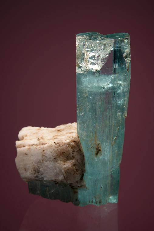 BERYL var. Aquamarine with MICROCLINE