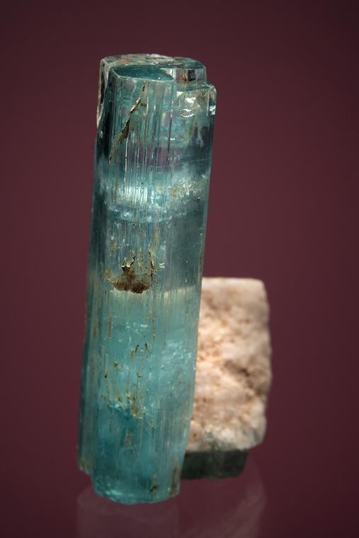 BERYL var. Aquamarine with MICROCLINE
