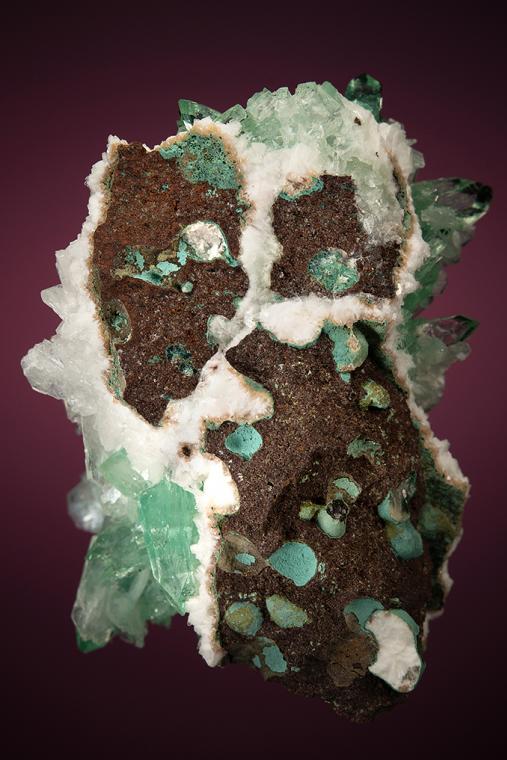 FLUORAPOPHYLLITE-(K) with STILBITE