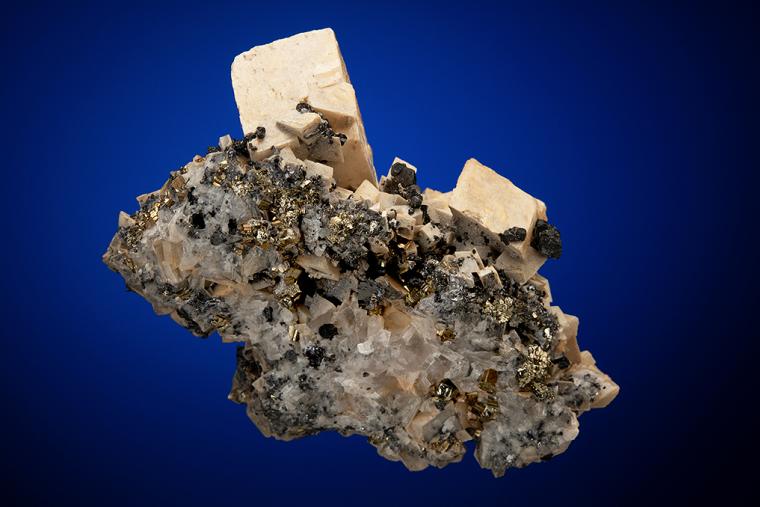 ANKERITE on DOLOMITE with SPHALERITE