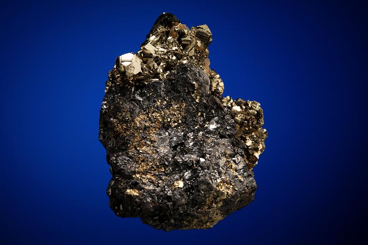 PYRITE with SIDERITE on SPHALERITE