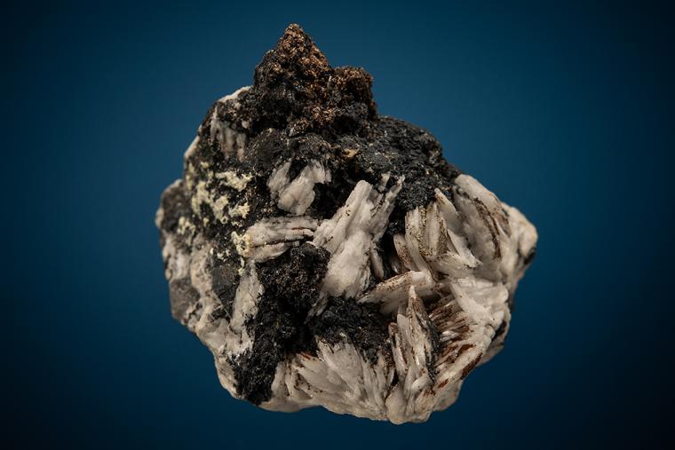 SILVER with PEARCEITE and ACANTHITE on BARITE
