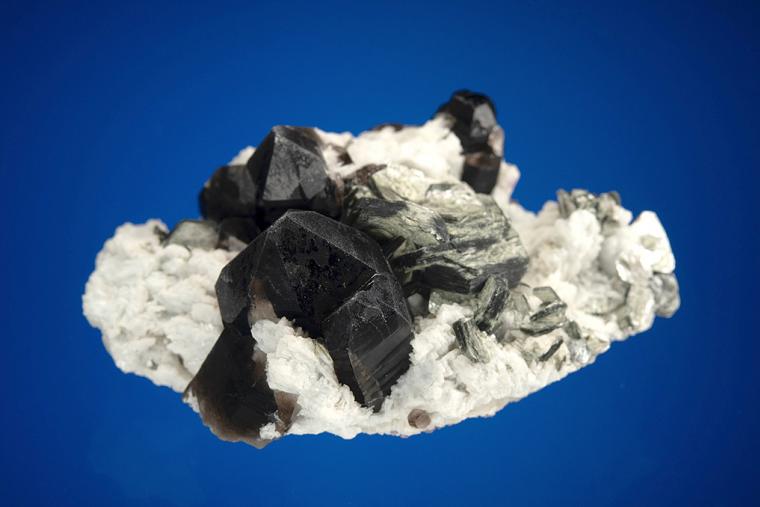 MUSCOVITE on QUARTZ var. Smoky and ALBITE