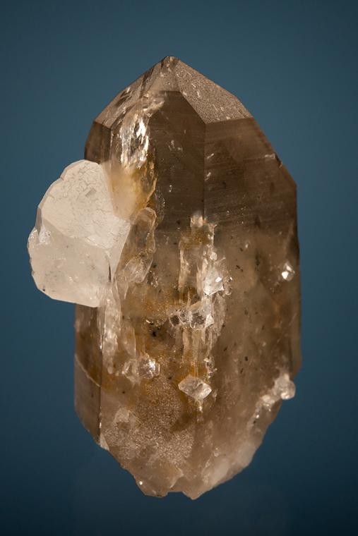 PHENAKITE on QUARTZ var. Smoky