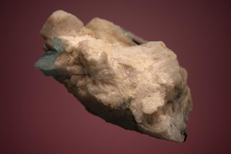 BERYL var. Aquamarine on MICROCLINE