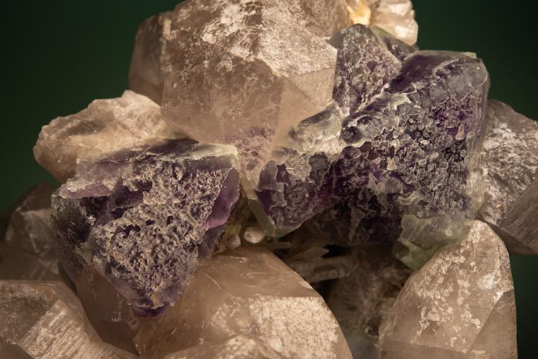 FLUORITE on QUARTZ