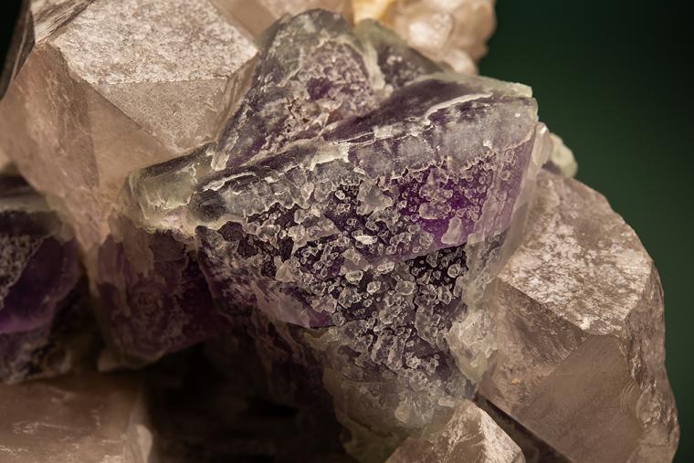 FLUORITE on QUARTZ