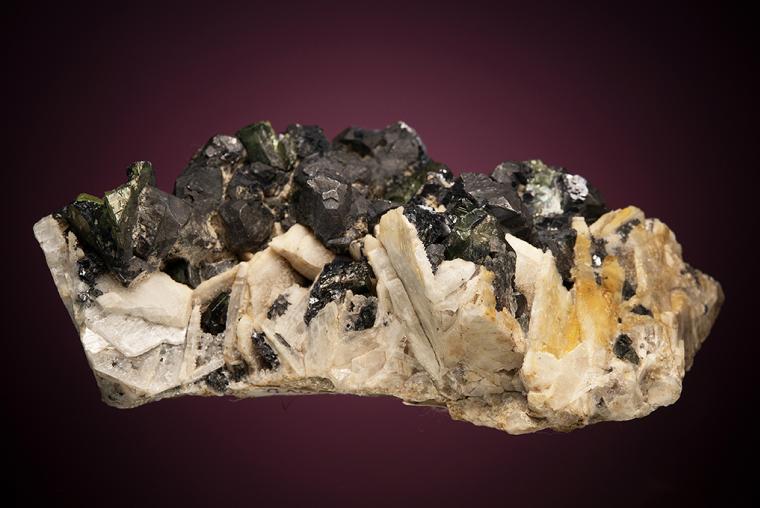 SPHALERITE with GALENA on BARITE (repaired)
